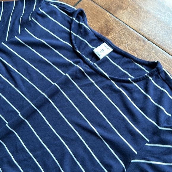 Old Navy Jersey Swing Dress Blue and White - Picture 3 of 4